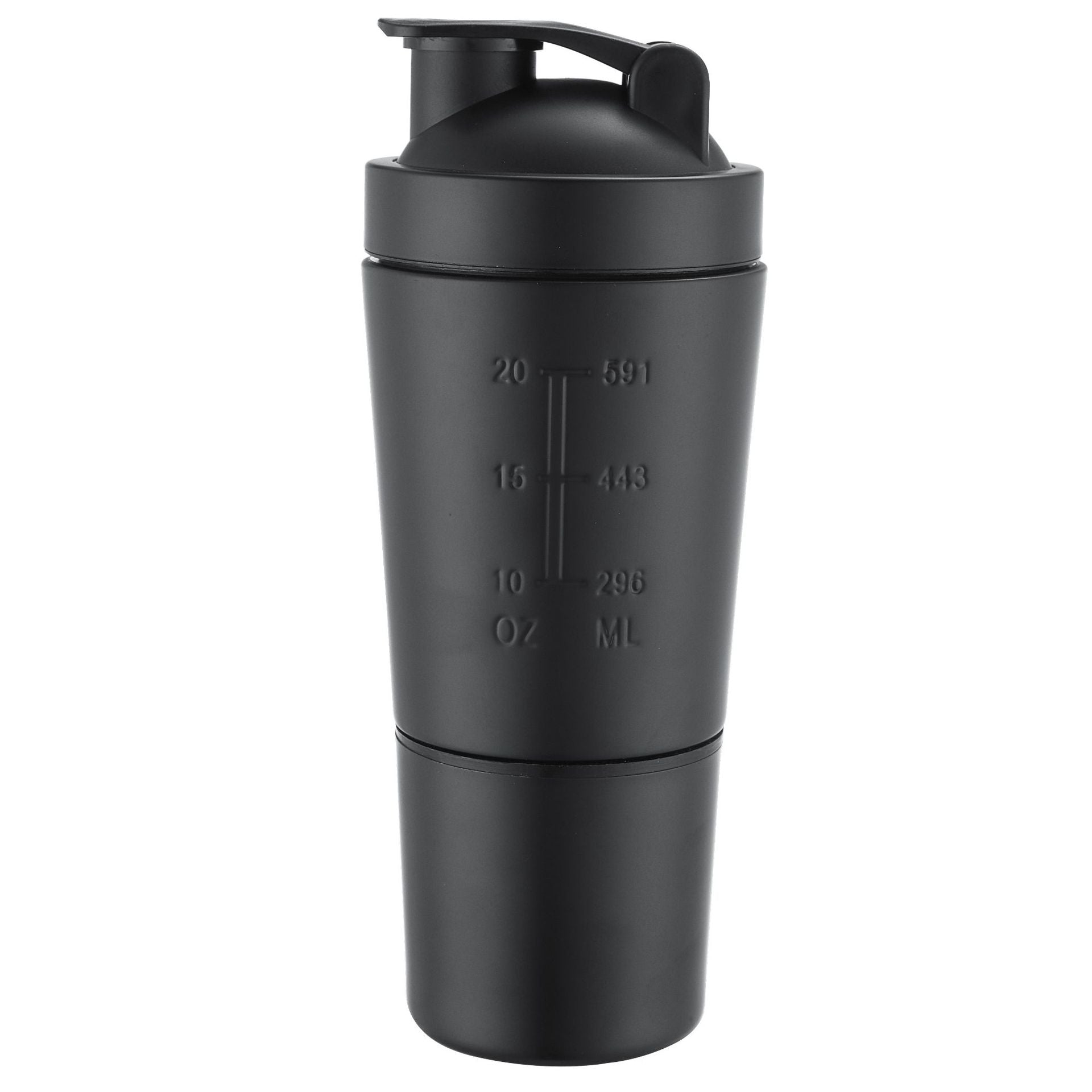 Stainless Steel Protein Shaker Cup with Powder Container